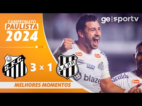 Gols e lances de Santos x Ponte Preta