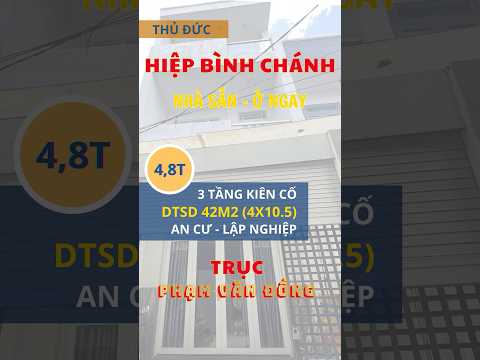 Bán nhà 3 tầng – Đường số 53, P. Hiệp Bình Chánh - Giá HIẾM 4 tỷ 8