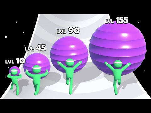 GYM BALL RUN: Level Up Ball - 'Belly Ball Runner' Numbers Game