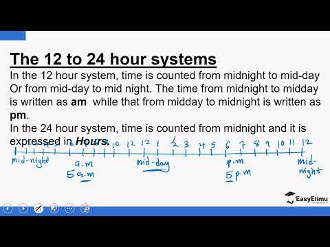 Conversione del sistema orario da 12 a 24 ore (Lezione 2 di 6 - Argomento Tempo - N. 16 Modulo Ma...