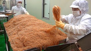 Popular in America? Mass production! Sweet Potato Glass Noodles Making Process - Korean food factory