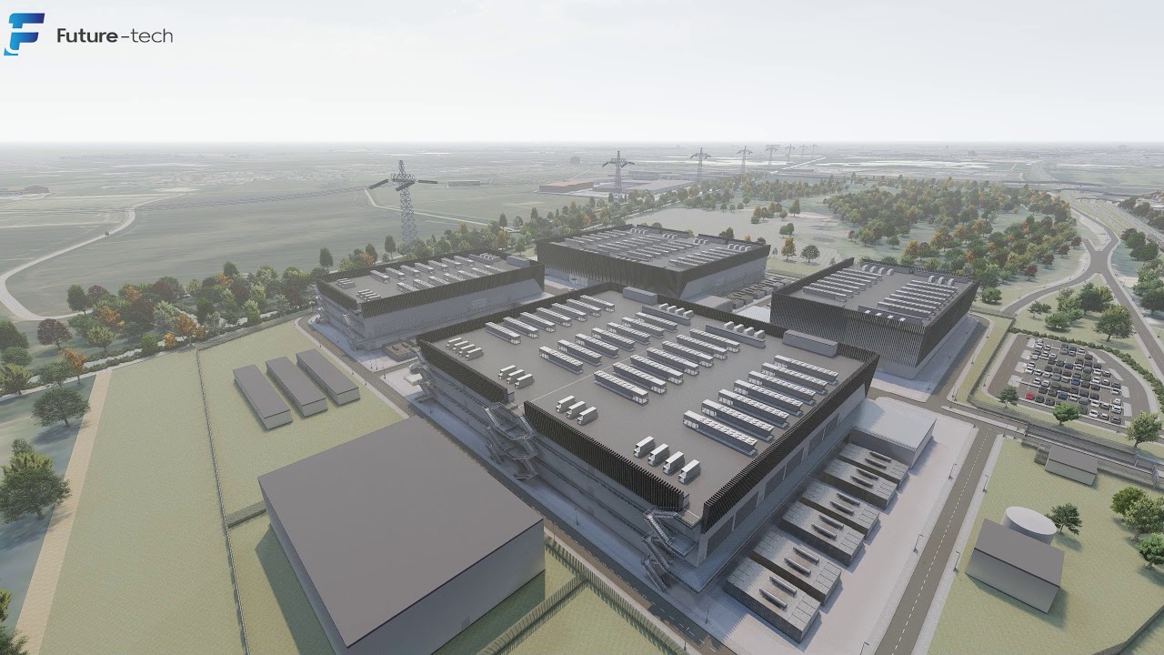 Data Centre Design Fly-By video – 72MW in the UK