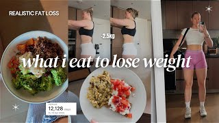 What I eat to lose weight | Realistic fat loss vlog