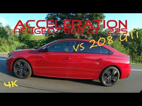 Peugeot 508 GT 225 /  acceleration   / vs. 208 GTi