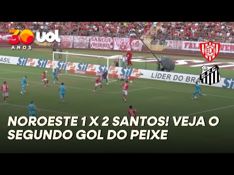 RONY FAZ O SEGUNDO GOL DO SANTOS CONTRA O NOROESTE NO PAULISTÃO; VEJA