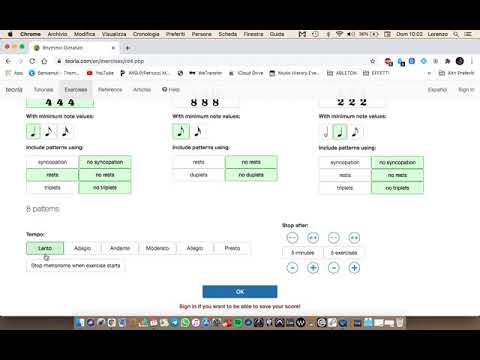 TUTORIAL ESERCIZI DETTATO RITMICO SU TEORIA.com (classi prime)