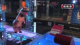 T-rex on american ninja warrior