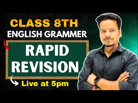 CLASS 8TH ENGLISH RAPID REVISION 🥳 | FULL  GRAMMAR | BY Aakash sir