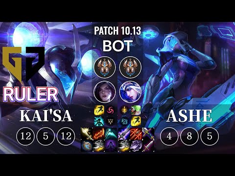 GEN Ruler Kai'Sa vs Ashe Bot - KR Patch 10.13