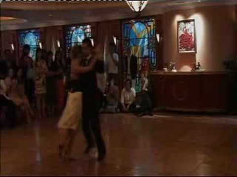  Andrea Misse  and  Javier Rodriguez  are  dancing  to  the  tango  "  Nada Mas  "