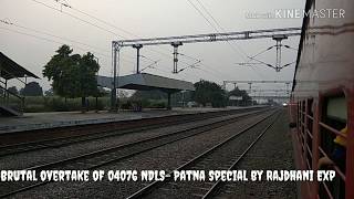 preview picture of video 'Brutal Overtake by Rajdhani Express'