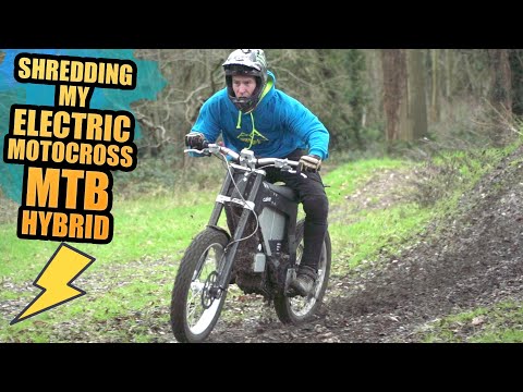 FULL SPEED SHREDDING ON MY ELECTRIC MOTOCROSS MTB HYBRID!