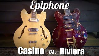 Video thumbnail for Epiphone Casino vs Epiphone Riviera Custom p93 by Jack Fossett