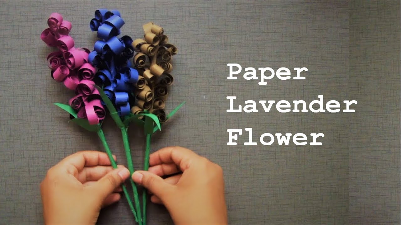 How to make decorative Lavender spiral paper flower I DIY easy paper flower crafts