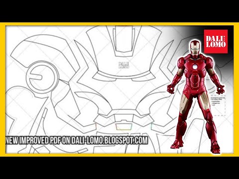 Timelapse - How to Make Cardboard Iron Man (New Template)