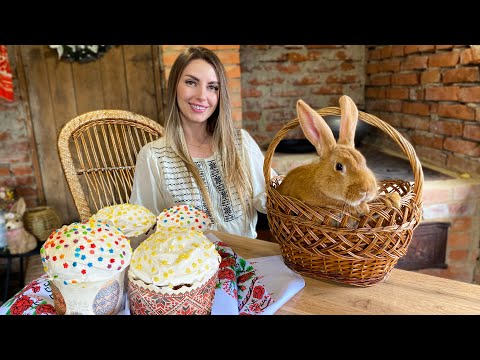 Cooking Traditional Easter Cake in Ukrainian Village | ASMR Recipes