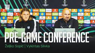 Ž.Sopičiaus ir V.Slivkos spaudos konferencija rungtynių su „Brighton“ išvakarėse