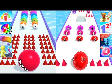 ✅ Satisfying Mobile Games - Ball Run 2048, Marble Run 3D - All Levels Gameplay
