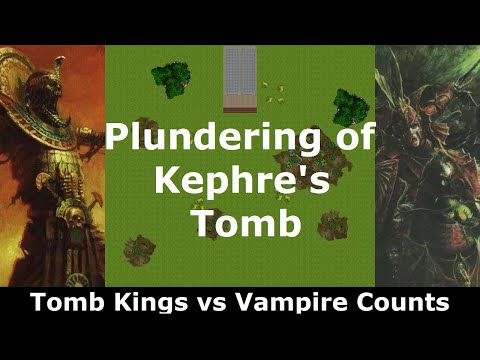 Plundering of Kephre's Tomb - Warhammer Fantasy 6e Warbands Battle Report - Tomb Kings vs Vampires