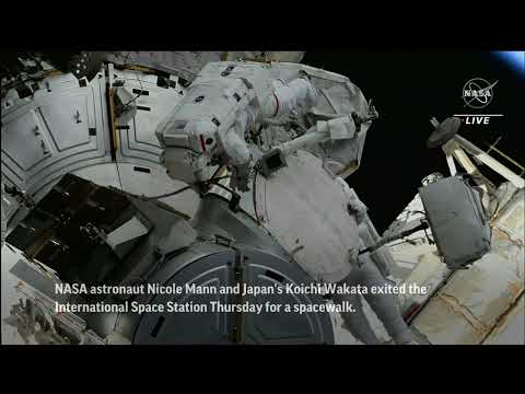Astronauts Nicole Mann and Koichi Wakata take 2nd spacewalk of 2023