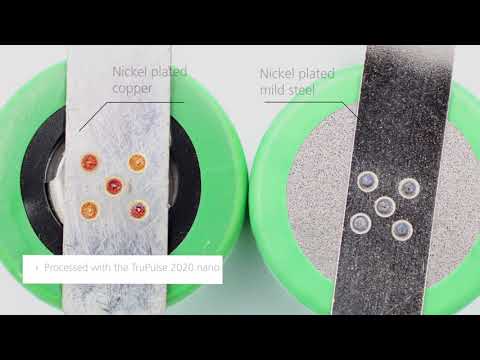 TRUMPF laser: TruPulse nano: Welding of battery - Laserschweißen von Batteriezellen