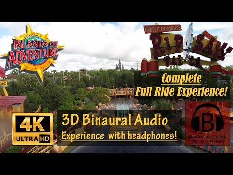 Dudley Do-Right's Ripsaw Falls POV [4K | 3D Audio] Islands of Adventure