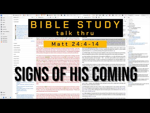 Bible Study Talk Thru: Matt 24:4-14