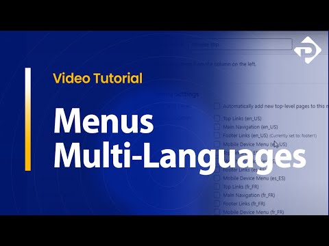 WordPress Menu Setup - Multiple Languages