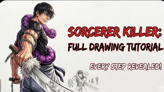 get your toji on : a playful guide to drawing anime step by step 😉#jujutsukaisen#drawing
