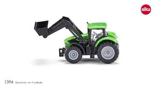 SIKU Blister - Traktor Deutz-Fahr s čelnim nakladalnikom