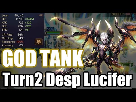 How To Use him for Turn2 Team? The Power Hyper Tanky Desp Lucifer😈😈😈【Summoners War RTA】