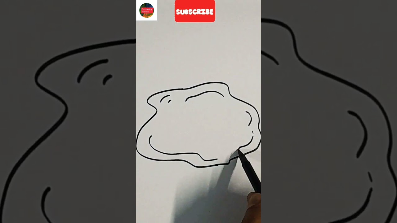 Draw a simple pond using these simple steps #shorts #ashortaday Canvassing Passion