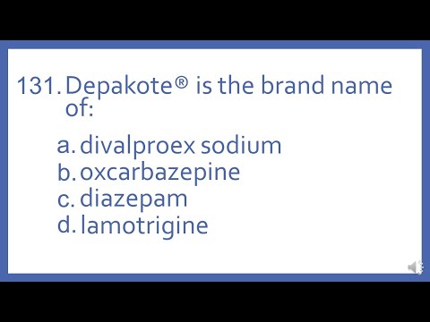 Top 200 Drugs Practice Test Question - Depakote is the brand name of: