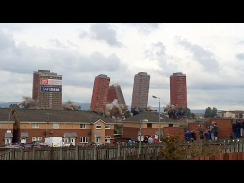 Glasgow: Sprengung von Hochhäuser geht schief