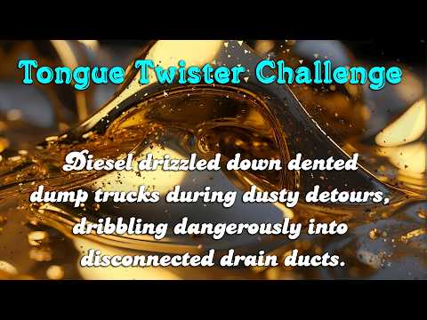 How fast can you say tongue twister 934: Diesel drizzled down dented... ?