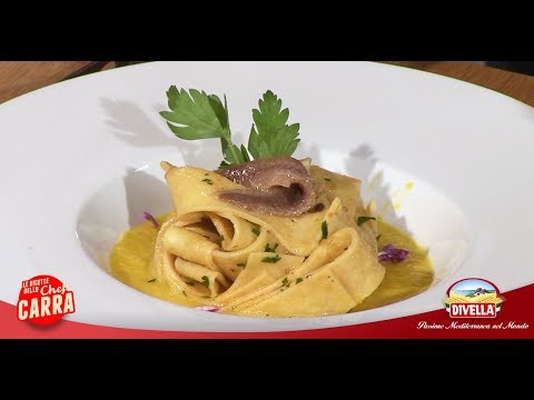 Ricetta Pappardelle con acciughe e peperoni dello Chef Carra | Divella