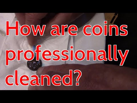 How are coins professionally cleaned?