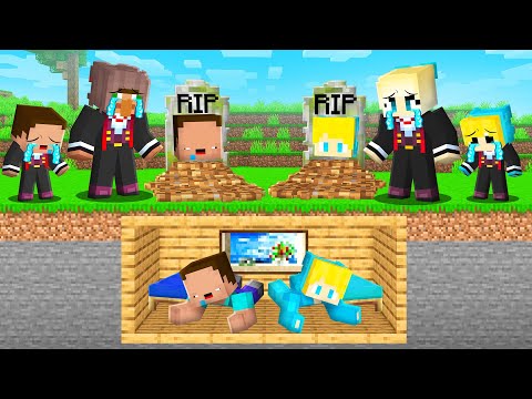 Billy und Ukri bauen ein HAUS in einem GRAB um ihre Familie zu pranken in Minecraft!