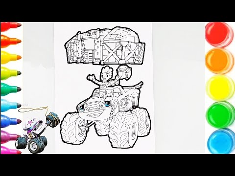 Dessin et Coloriage Blaze et les Monster Machines / draw and colors for Kids #TT144