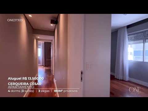 ONE37309 - Apartamento | Cerqueira César | 4 dorms (3 suítes) | 3 vagas | 180m² (São Paulo)