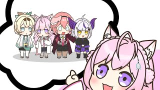 【手描き】holoXメンバーの手前 マイクラ肝試しで強がる風真いろは【ホロライブ/風真いろは/鷹嶺ルイ/博衣こより/ラプラス・ダークネス】