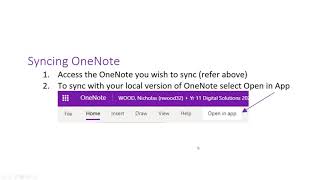 Syncing OneNote to your device
