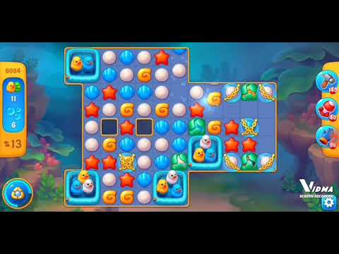 Fishdom. 6084 level no boosters and diamonds - 18 moves