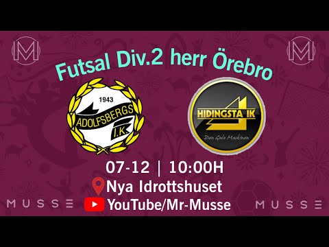 Adolfsbergs IK & Hidingsta IK | Futsal Div.2 Herr | Sverige, Örebro | 07-12-2025 | 4-3