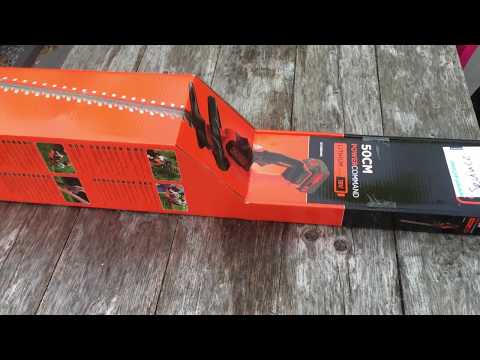 Unboxing Black & Decker GTC18504PC-QW Hedge trimmer