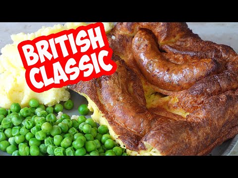 Toad in the Hole – British Classic! Yorkshire Pudding and Sausages - Easy Toad in the Hole