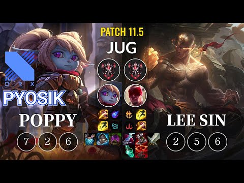 DRX Pyosik Poppy vs Lee Sin Jungle - KR Patch 11.5