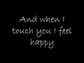 glee- i want to hold your hand with lyrics 