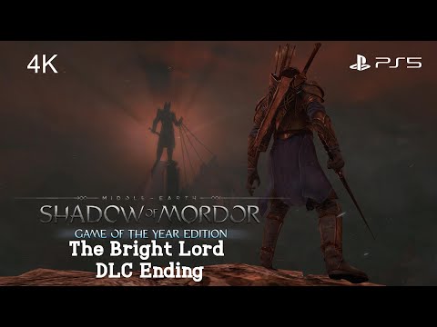 Celebrimbor VS Sauron in 4k on PS5 | The Bright Lord DLC ending | shadow of Mordor