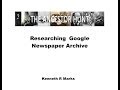 Researching Newspapers - The Free Google News.